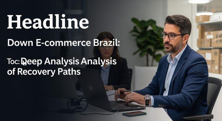 Brazilian e-commerce landscape with logistics and data visualization.