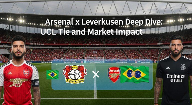 Arsenal vs Leverkusen with e-commerce and broadcasting themes